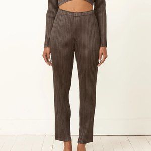 Pleats Please Issey Miyake Basic Pants Charcoal Gray SZ 1 S